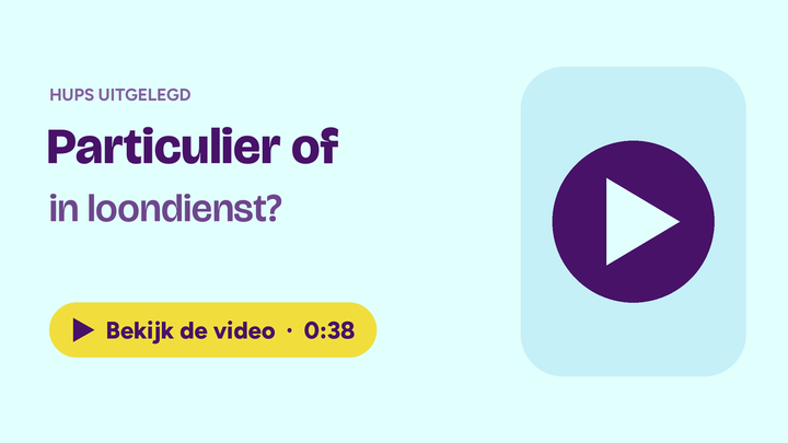 Bekijk de video: Particulier of in loondienst?